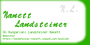 nanett landsteiner business card